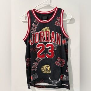 Jordan Black Jersey with Red and White Trim